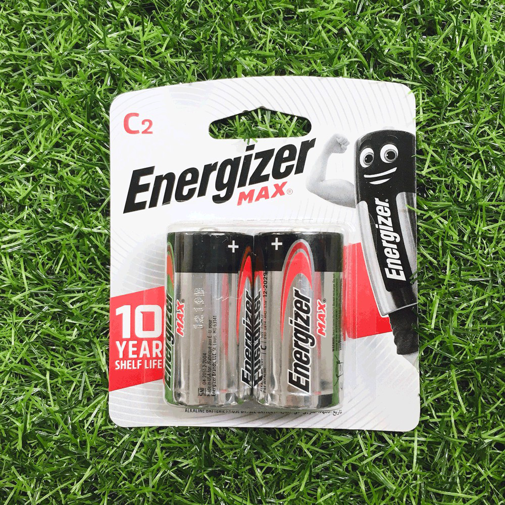 Pin trung C LR14 Energizer Max Alkaline chính hãng (1 vỉ 2 viên)