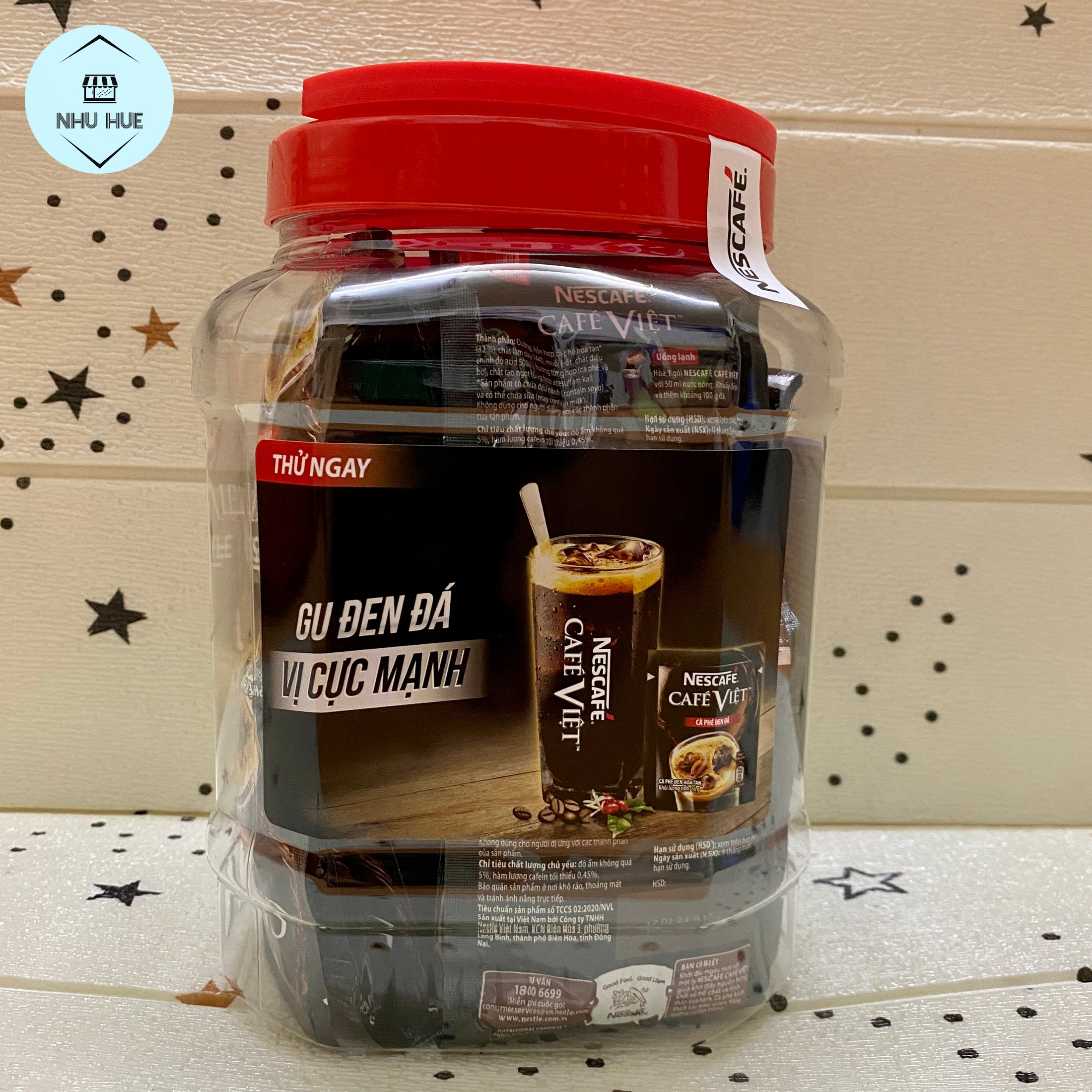 Cafe Việt đen đá NesCafé (Hũ 40 gói x 16g)