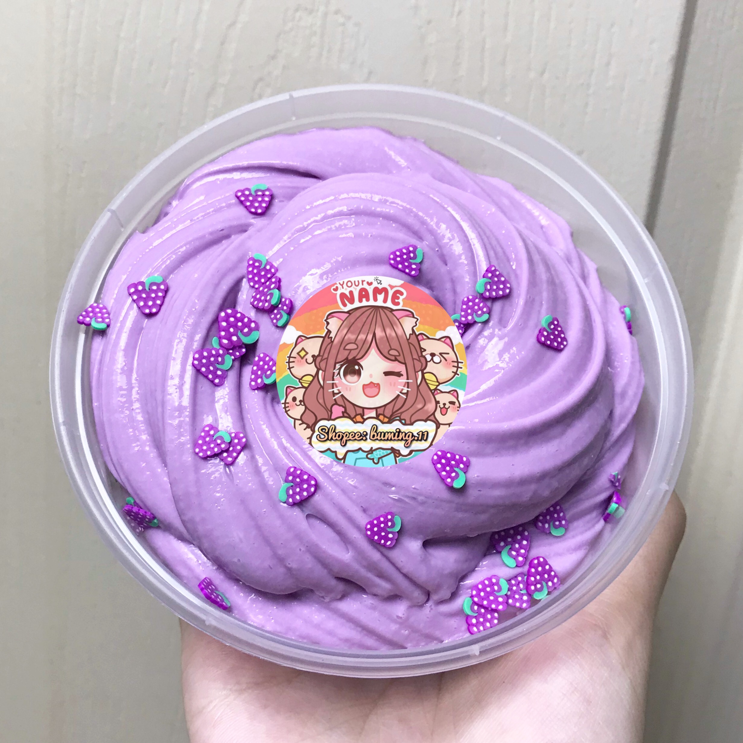 Basic Slime (Nho Tím) - Tặng Charm + Nail như hìn