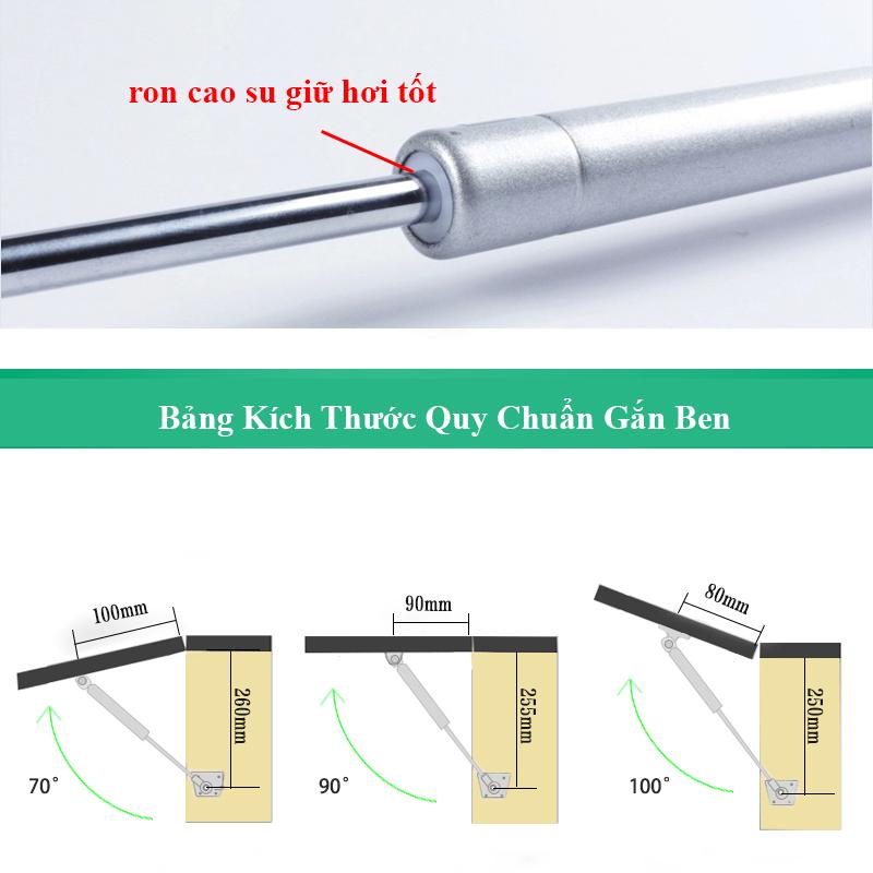 Ben Nâng Chống Cánh Tủ Piston 100N