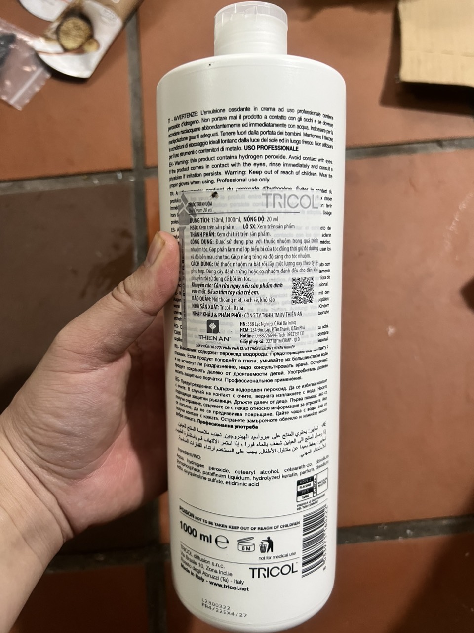 Oxy Dung Dịch Trợ Nhuộm Tricol Biosky 1000ml