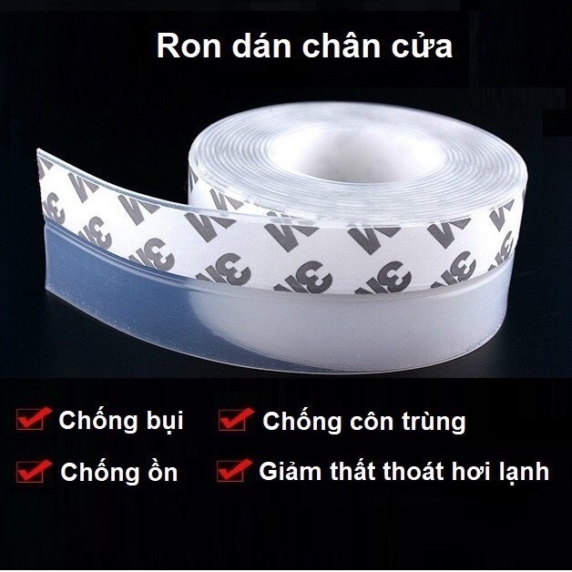 Ron Chắn Khe Cửa, Chặn Cửa , Ron Chặn Khe Cửa Đa Năng, Chống Gió Lùa, Chống Ồn, Bụi Bẩn, Ngăn Côn Trùng, Chính Hãng sx 3M