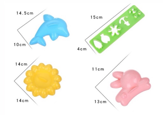 Set khuôn cơm ăn dặm 4 món cho bé