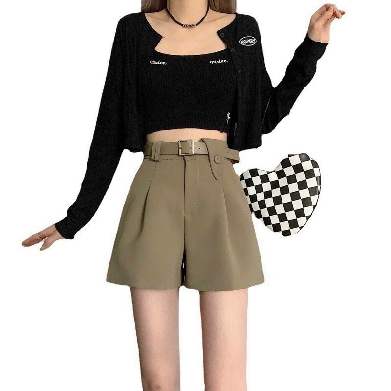 Quần Short Nữ Kèm Đai --mã 069A