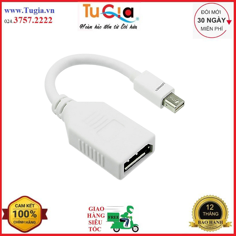 Cáp chuyển Mini Displayport to Displayport âm Ugreen 10445 - Hàng Chính Hãng