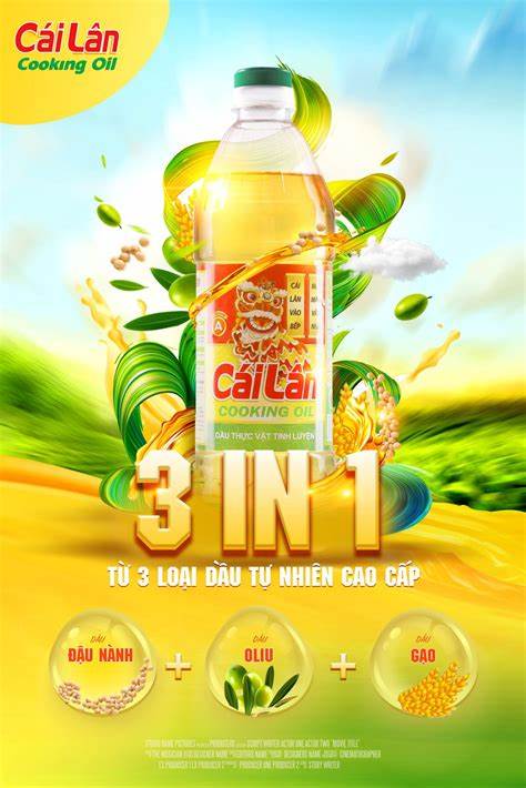 ( combo 3 chai ) Dầu ăn Cái Lân chai 1 Lít