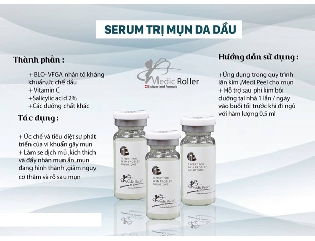 Serum mụn Medic Roller, Tế bào gốc mụn Medic Roller cho da mụn