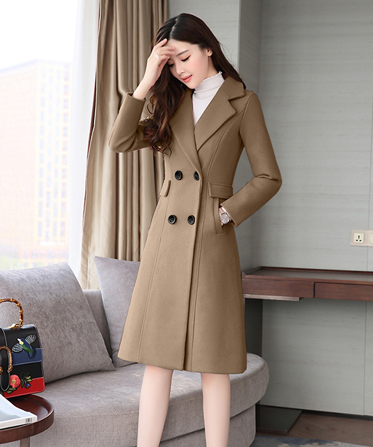 ÁO DẠ MĂNG TÔ CỔ VEST