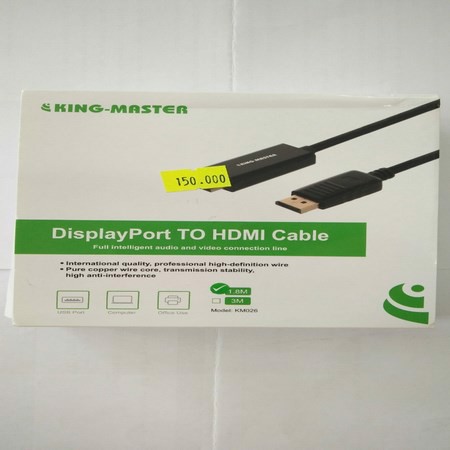 Cable DisplayPort to HDMI Kingmaster KM026 1.8m