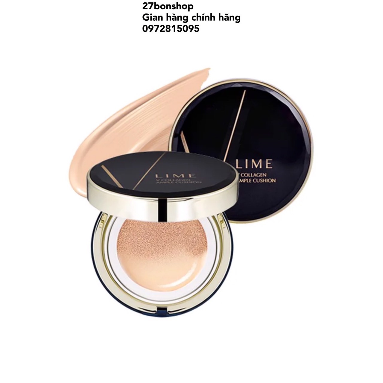 Phấn nước Lime V Collagen Ample Cushion SPF50+ PA+++ (Cho Da Khô)