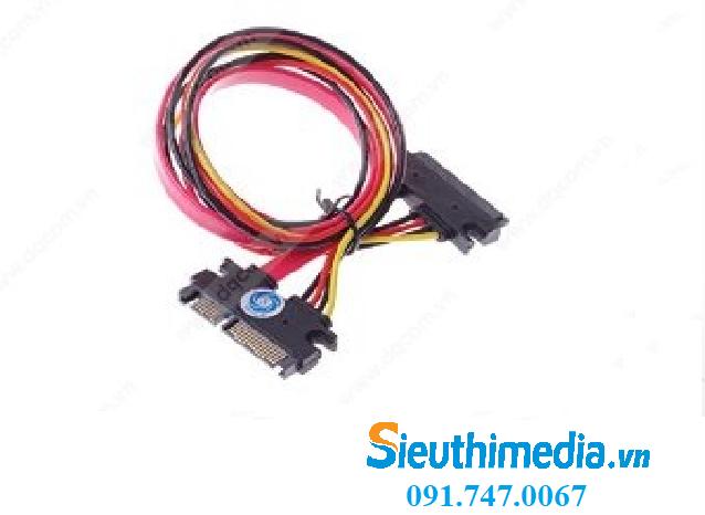 Cáp nối dài SATA+Power 50cm cho HDD, SSD, DVD