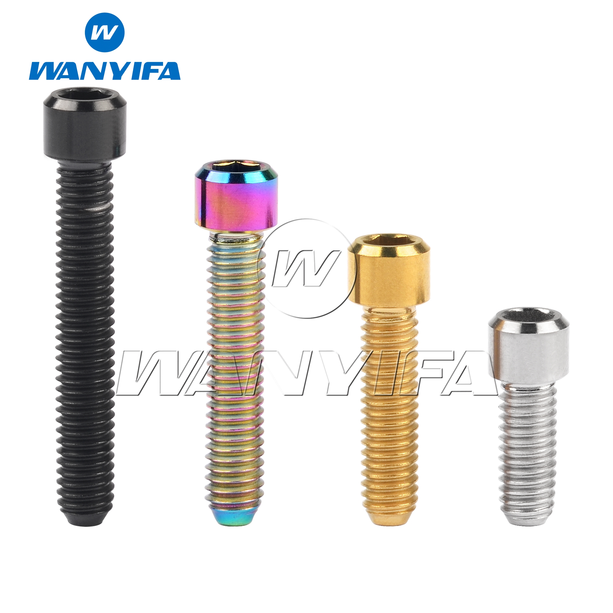Wanyifa Bu Lông Titan M4x 10/13.5/15/ 20/ 25mmChốt Ổ Cắm Đầu Nhọn Nhỏ Cho Cùi Đề Sau/Trước Xe Đạp Bu Lông Điều Chỉnh H/L  Vít