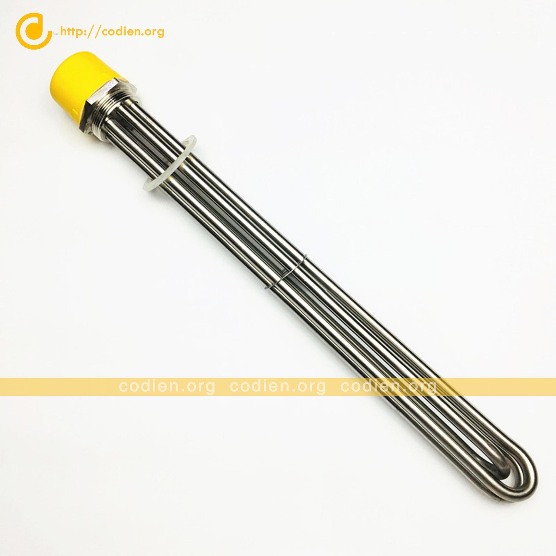 Điện trở nhiệt cục ren phi 59 inox 304