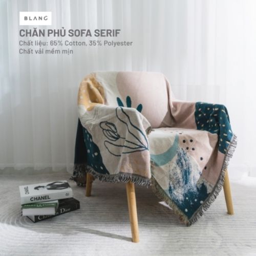 Chăn Phủ Sofa Khăn Phủ Sofa Chăn Phủ Giường Trang Trí Decor Serif BLANC'