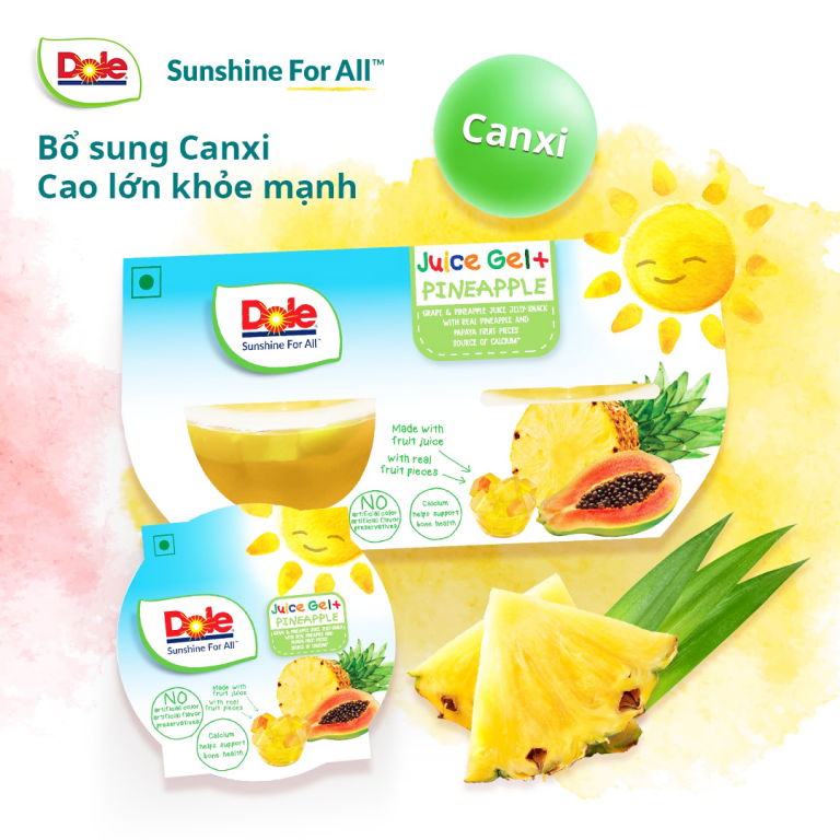 Thạch Trái Cây Từ Nước Ép Dứa Dole