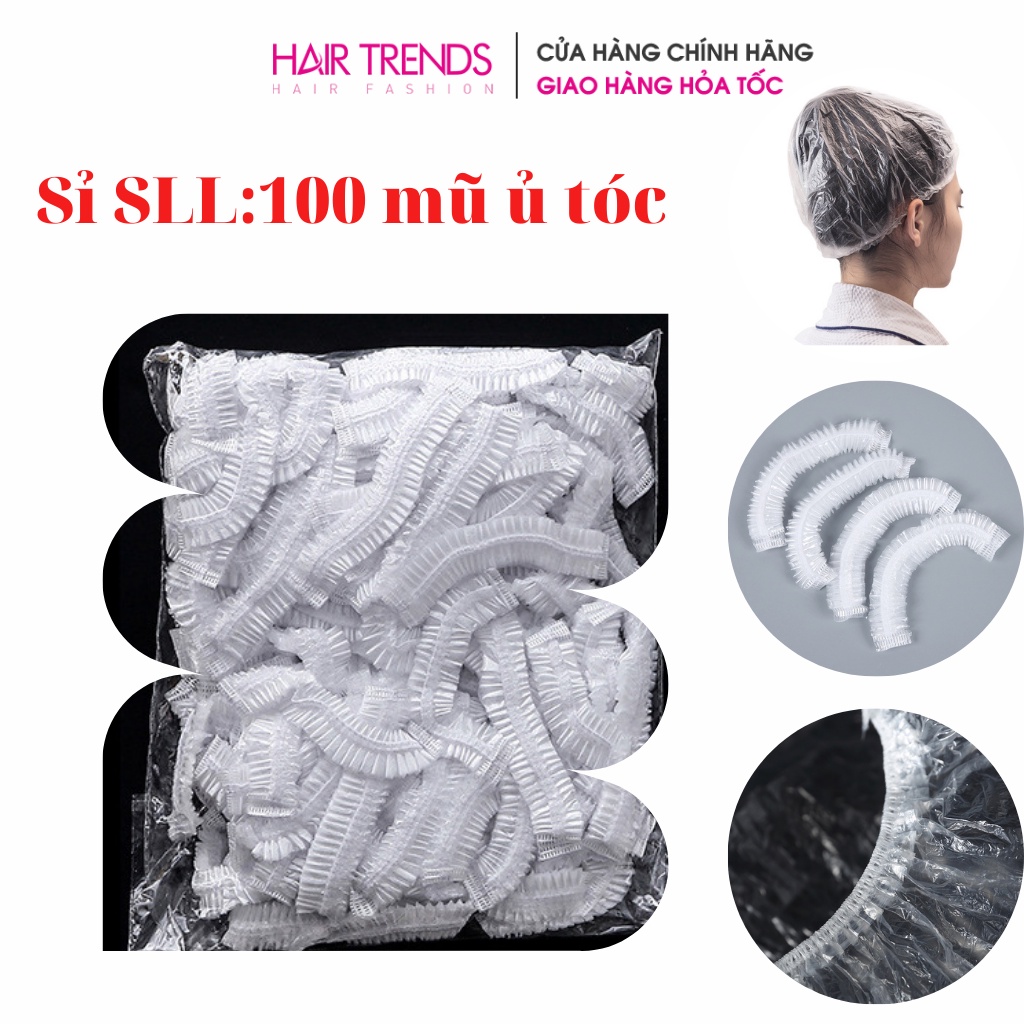 [Sỉ SLL] Set 100 Mũ Ủ Tóc Nilon Trùm Đầu, Mũ Ủ Tóc Dùng 1 Lần