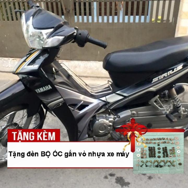 [TẶNG TEM] Bộ dàn áo xe SIRIUS nhựa nguyên sinh ABS cao cấp màu ĐEN ,Tăng kèm bộ ốc theo xe - có tặng FREE 1 BỘ TEM 3 lớp xịn.