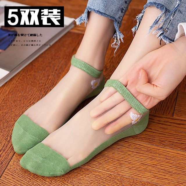Set 10 Đôi Tất Vớ Nữ Ren Hoa Cúc Hot Hít