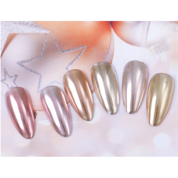{CJ Nails Store} Set tráng gương nén siêu sáng 6 ô cao cấp
