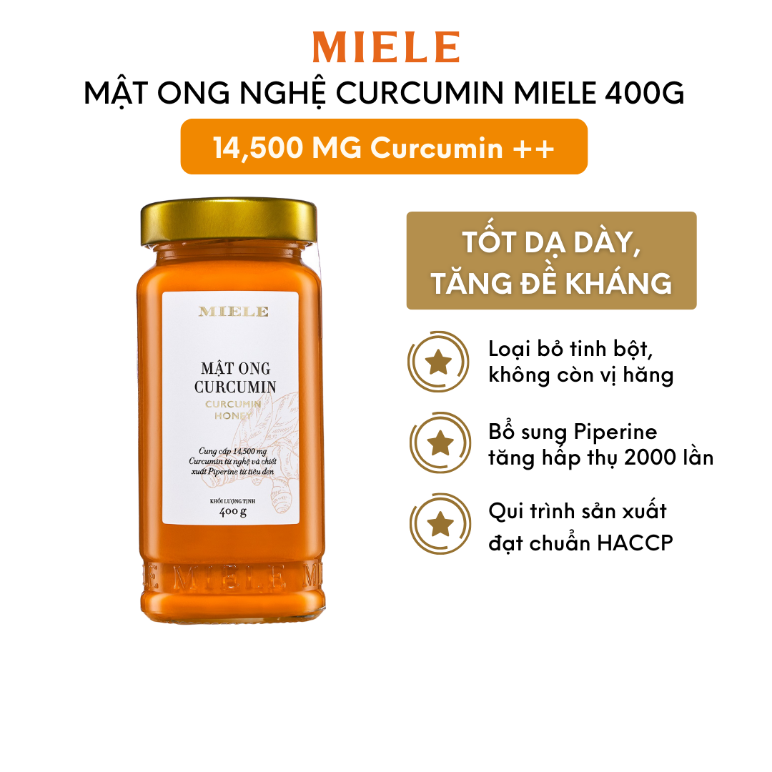 Mật ong nghệ curcumin Miele 250g, 400g, 700g