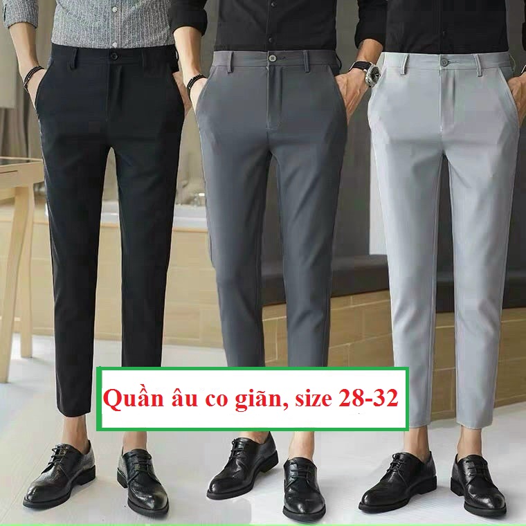 [HCM]QUẦN ÂU NAM VẢI CO GIÃN  4 CHIỀU, VẢI DÀY CHẶT, MỊN TỐT PHONG CÁCH TRẺ TRUNG HIỆN ĐẠI ( SIZE TRUNG, SIZE ĐẠI TỪ 28-37) - KÈM ẢNH THẬT