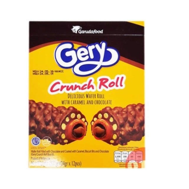 BÁNH GERY CRUNCH ROLL HỘP 288G (12 THANH)