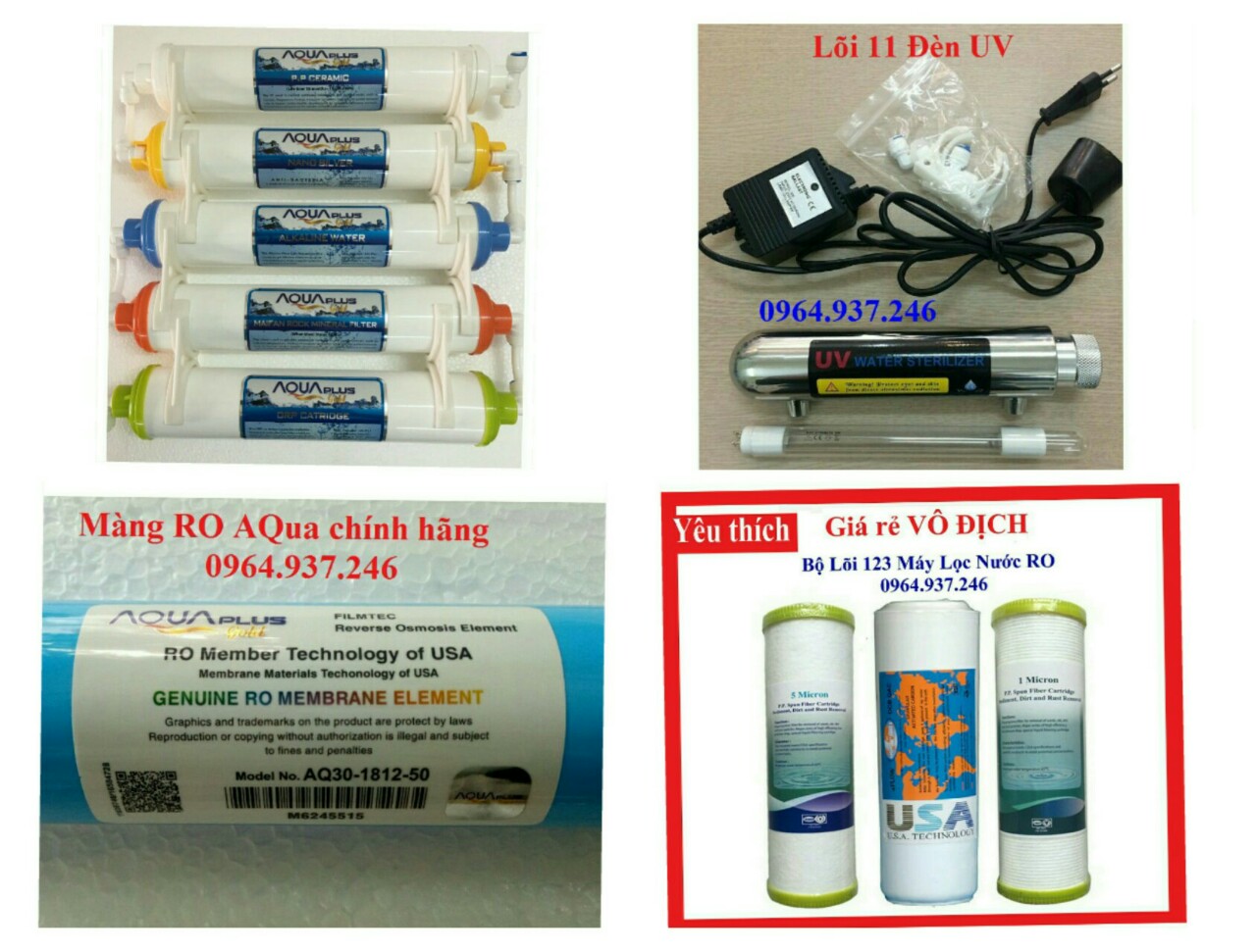 Máy Lọc Nước RO AQUA Plus 9, 10, 11 Cấp lọc
