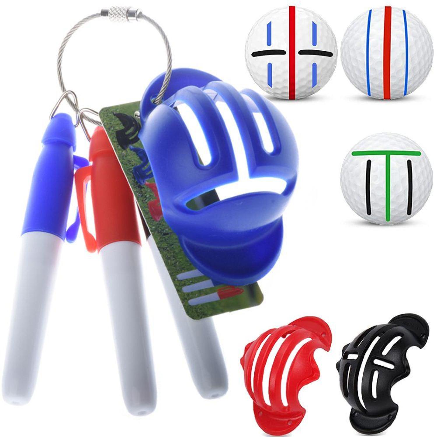 Bút kẻ line bóng golf - 1 bộ bút + mark