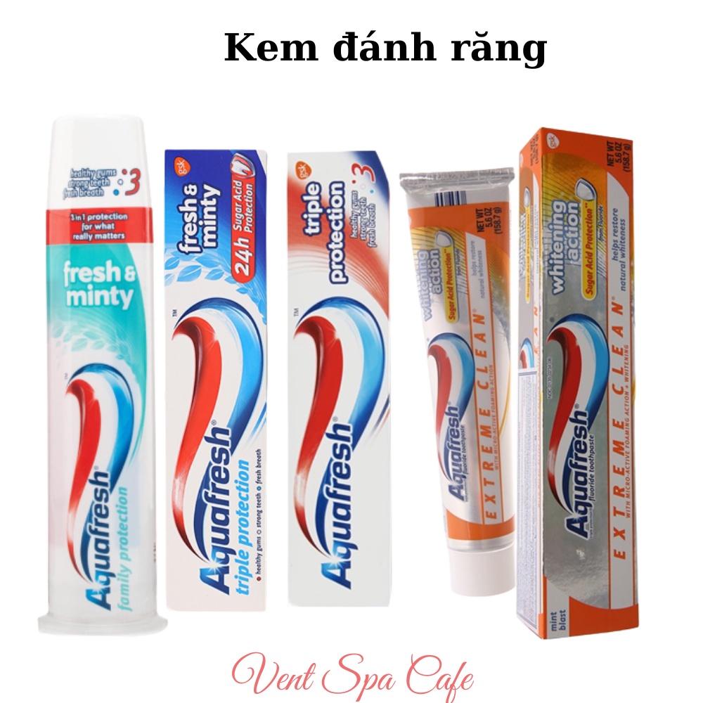 Toothpaste American Aquafresh mint/whitening action/Triple Protection Toothpaste white teeth-vent spa cafe