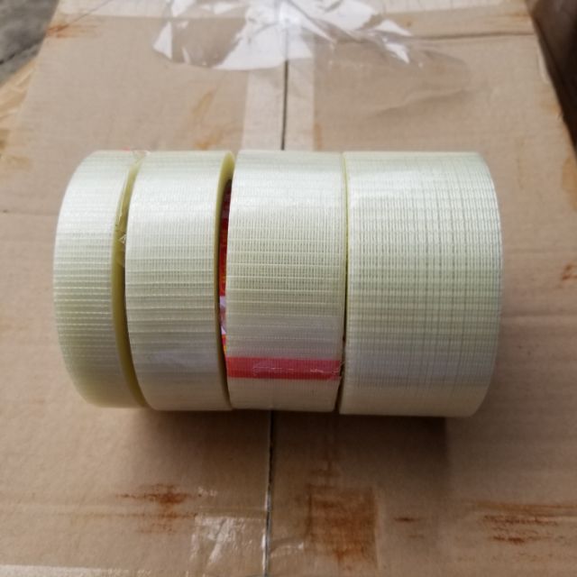 Băng dính sợi thủy tinh caro kích thước 5cm 4cm 3cm 2cm x20m.