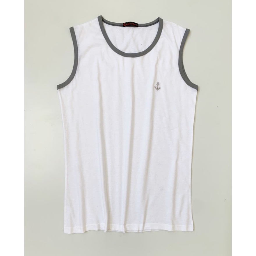 Áo sát nách phối viền thun cotton nam co giãn 4 chiều – áo ba lỗ thun thể thao nam chất mát thấm hút mồ hôi