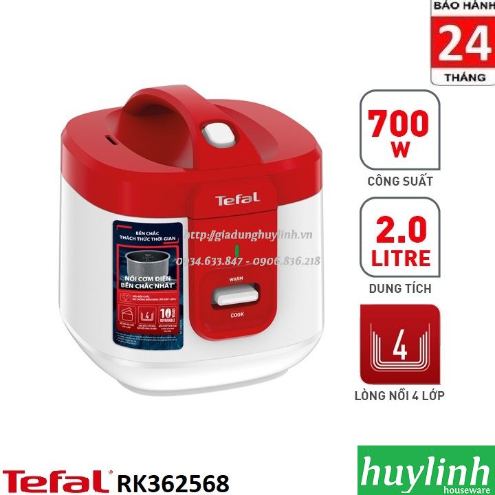 [HCM]Nồi cơm điện Tefal RK362568 - 2 lít - 700W