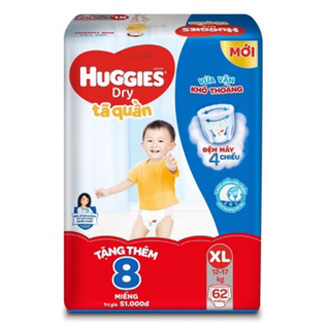 Bỉm Huggies Tràm trà mới tặng 8