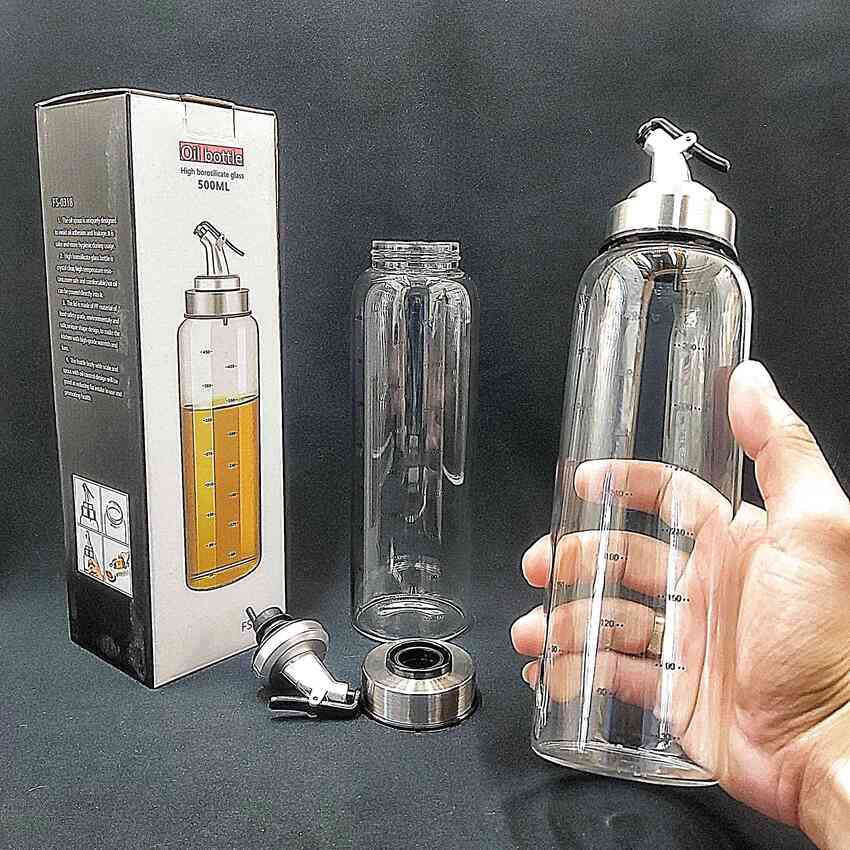 Chai Dầu Ăn Có Vòi 500ML thông minh – Chai Đựng Nước Chấm – Chai Đựng Dầu Ăn 500ML - Lọ Đựng Dầu Ăn Có Vòi