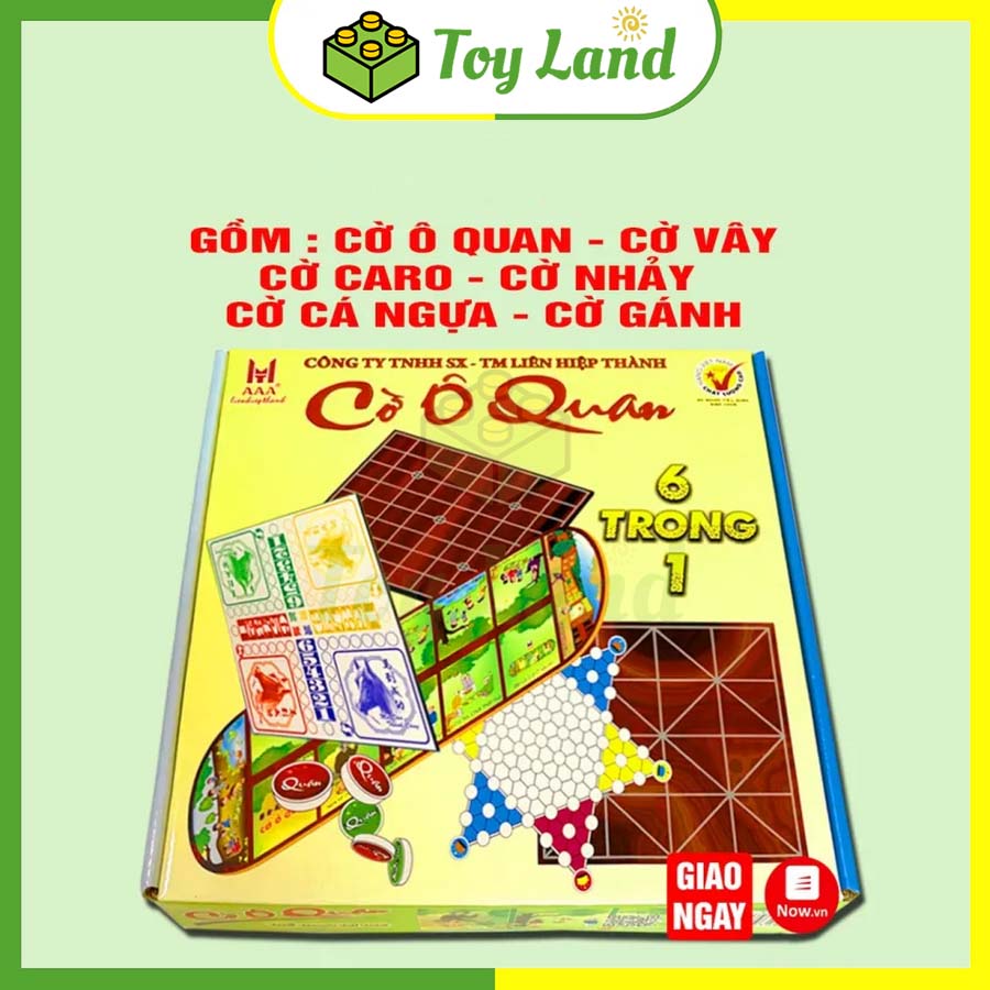 Cờ ô ăn quan 6 in 1 board game gồm cờ ô ăn quan, cờ cá ngựa, cờ vây, cờ gánh, cờ nhảy, cờ caro đồ chơi