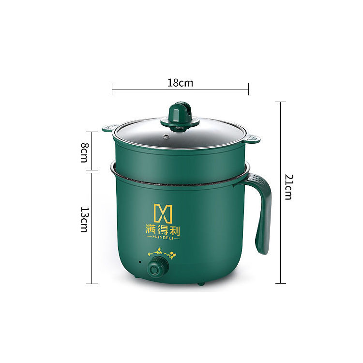 Ca Nấu Mì,Nồi Lẩu Mini Cầm Tay, Nấu Cơm Đa Năng Có Tay Cầm 1,8L Tiện Dụng
