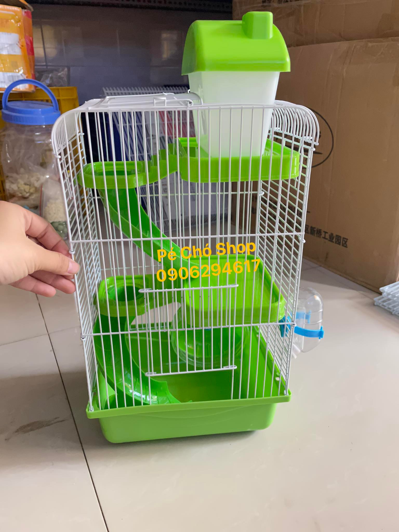 [HCM]Lồng hamster Hoàng Tử 3 Tầng vui chơi thỏa thích .