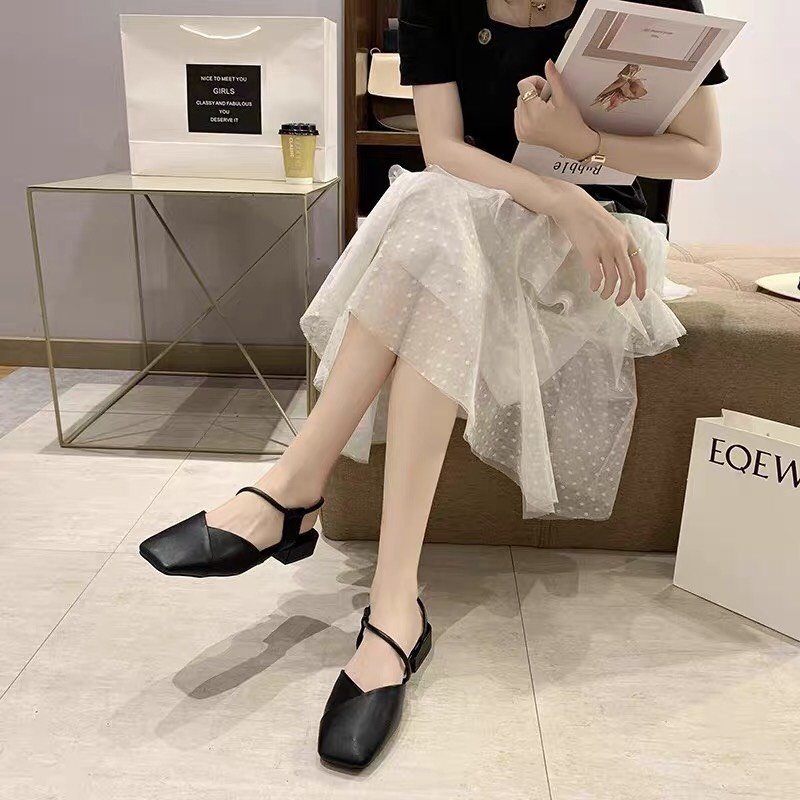 Giày nữ da mềm bít mũi