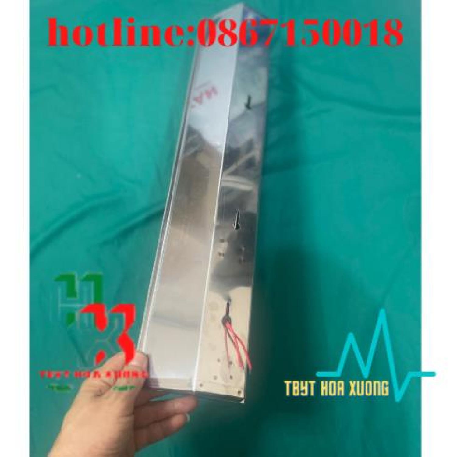 [Com Bo Máng + Bóng UV 45cm ] Đèn Cực Tím Diệt Khuẩn Không Khí - Inox