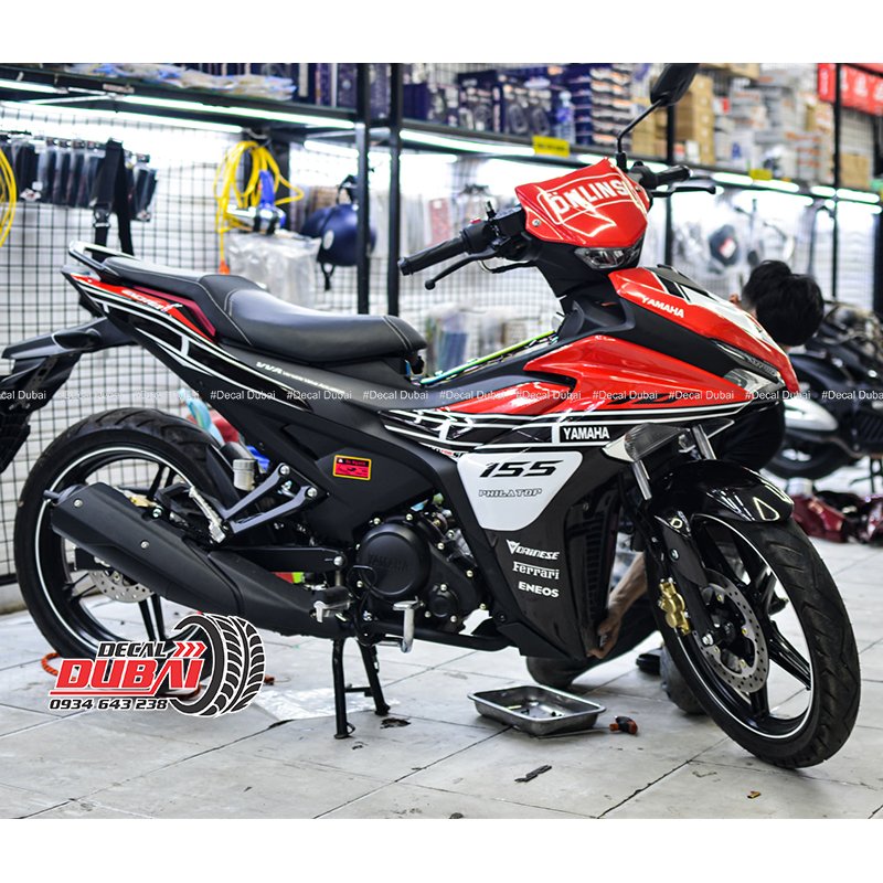 Tem Trùm Exciter 155 Đỏ Trắng Ohlins Đẹp