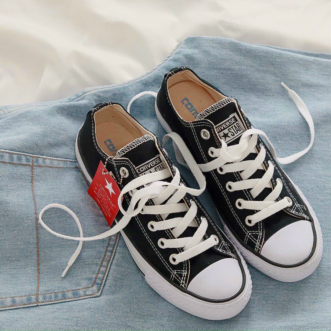 [Full Box] Giày Converse Classic Black White - Đen Trắng