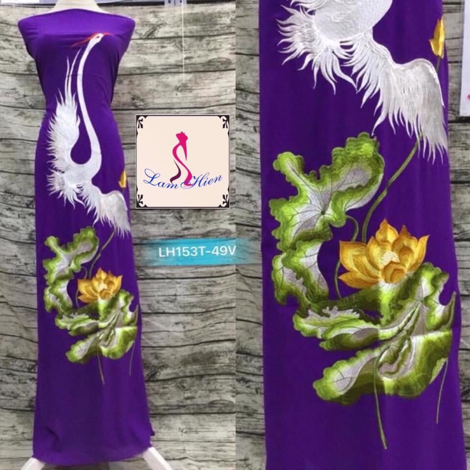 Vải áo dài thêu cao cấp LH153