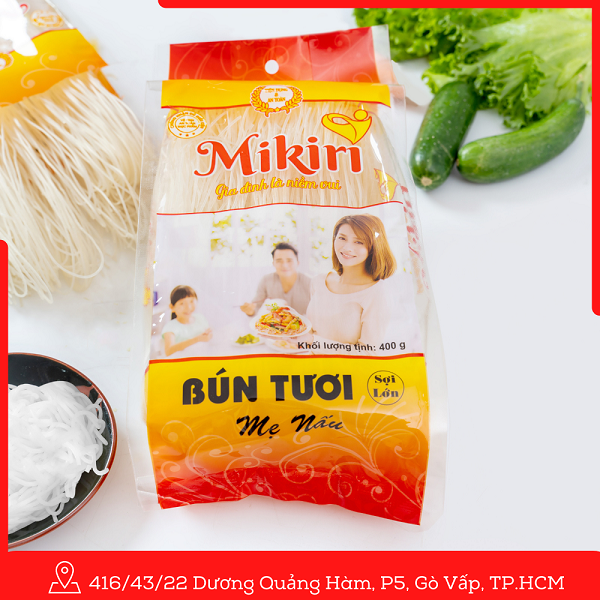 Combo 6 gói bún tươi sợi lớn 400g