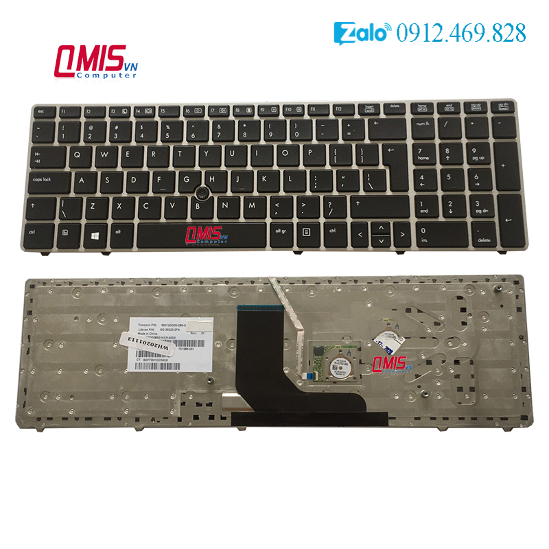 Bàn phím laptop hp probook 6560b 6565b 6570b 6575b, elitebook 8560p 8570p – 8560p