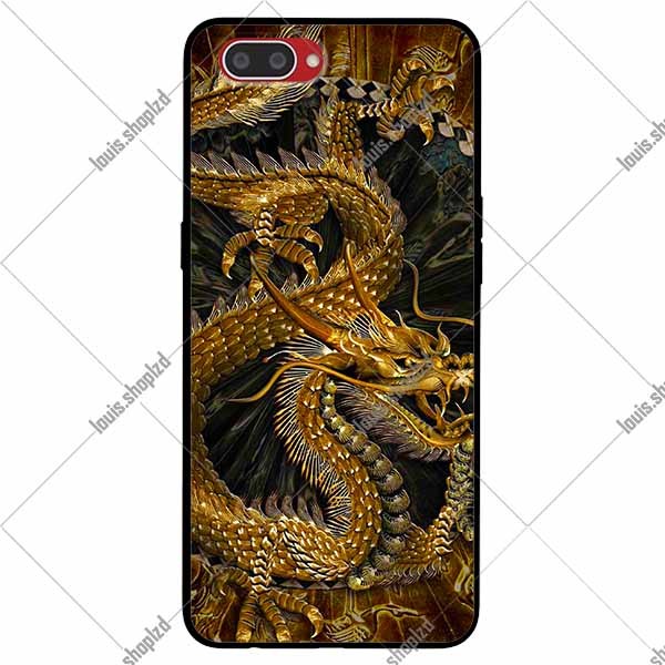 Ốp lưng oppo a12e, a3s, realme c1 - rồng nền đen