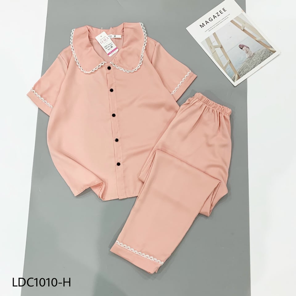 ĐỒ BỘ Pijama LỤA SATIN VIỀN REN CAO CẤP NỮ