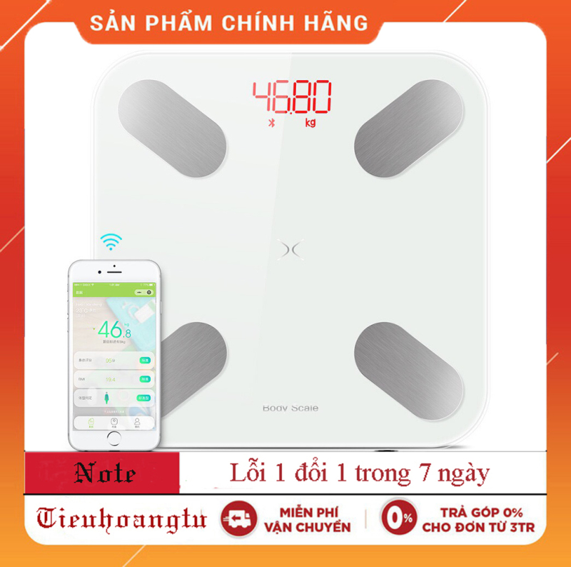 Cân sức khỏe và phân tích các chỉ số cơ thể Meilen XL-06 đo sức khỏe, cân nặng + Thước dây đo chiều cao (Màu Trắng Xanh)