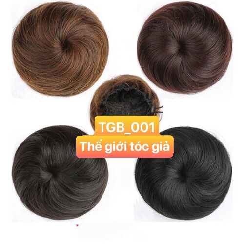 [HCM]TÓC GIẢ BÚI TRÒN DÂY RÚT B001