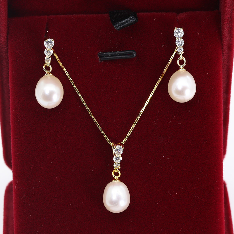 Bộ trang sức ngọc trai 2 món , ngọc trai cao cấp - bảo ngọc jewelry