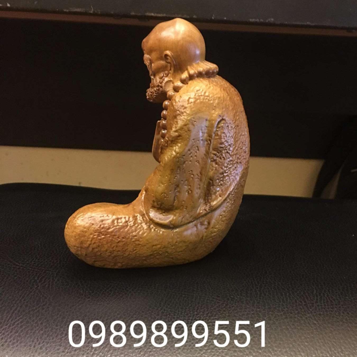 Tượng Đạt ma - Đạt ma sư tổ ngồi thiền gỗ bách xanh